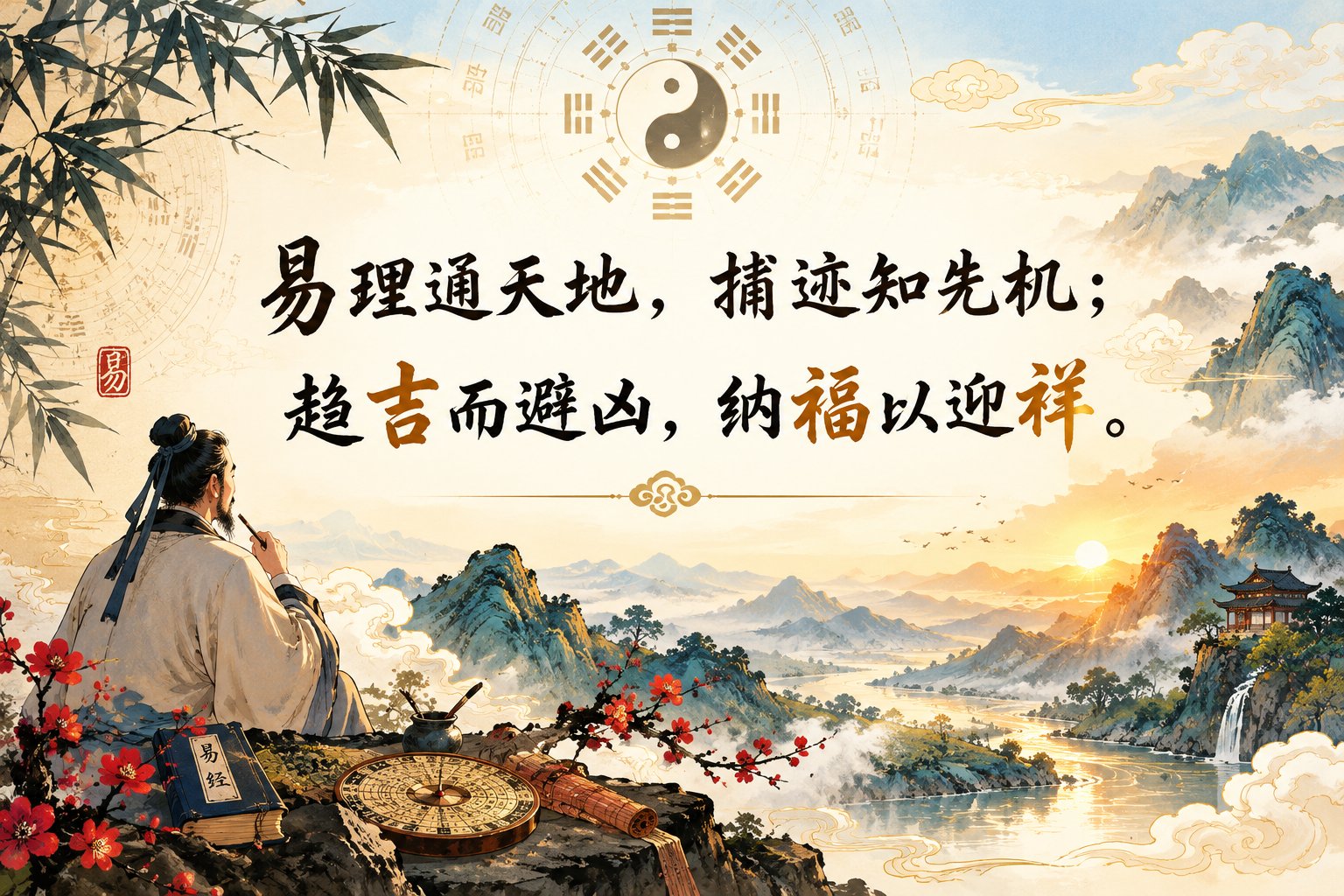 易理通天地，捕迹知先机；趋吉而避凶，纳福以迎祥